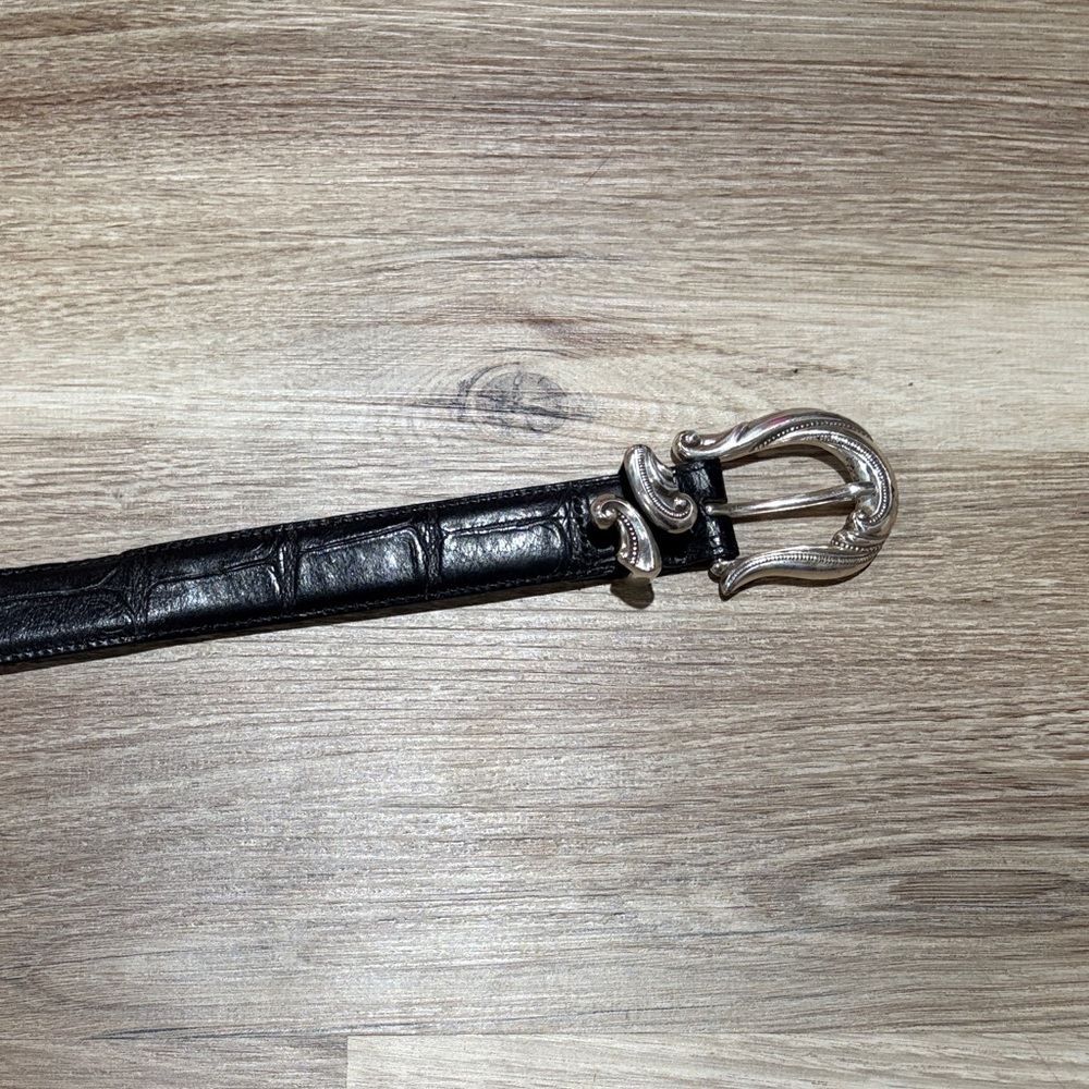 Coldwater Creek Black Belt with Silver Buckle